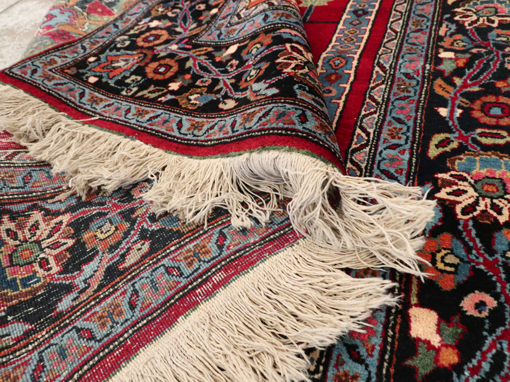 Vintage Persian Mashad Pictorial Rug, No.22901 - Gss