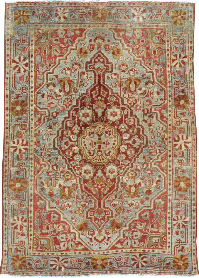 Antique Persian Sarouk Fereghan Throw Rug, No.22904 - Gss
