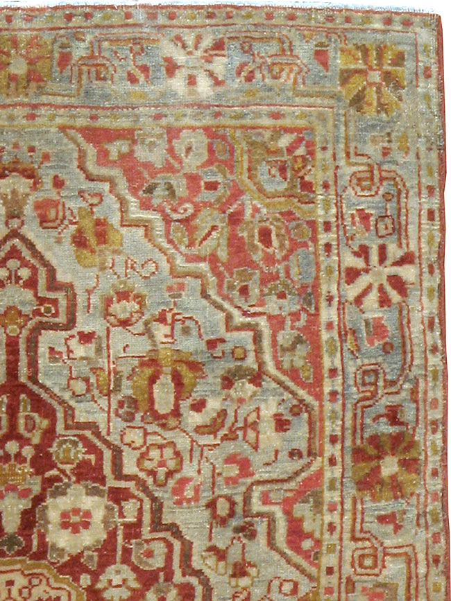 Antique Persian Sarouk Fereghan Throw Rug, No.22904 - Gss