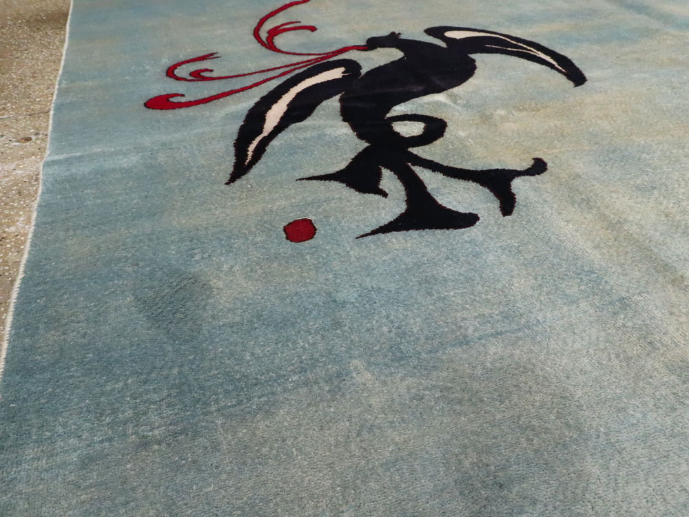 Vintage Persian Modernist Art-Deco Carpet, No.22909 - Gss