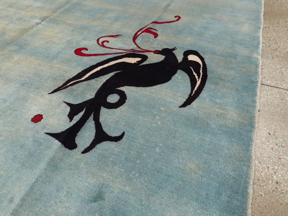 Vintage Persian Modernist Art-Deco Carpet, No.22909 - Gss