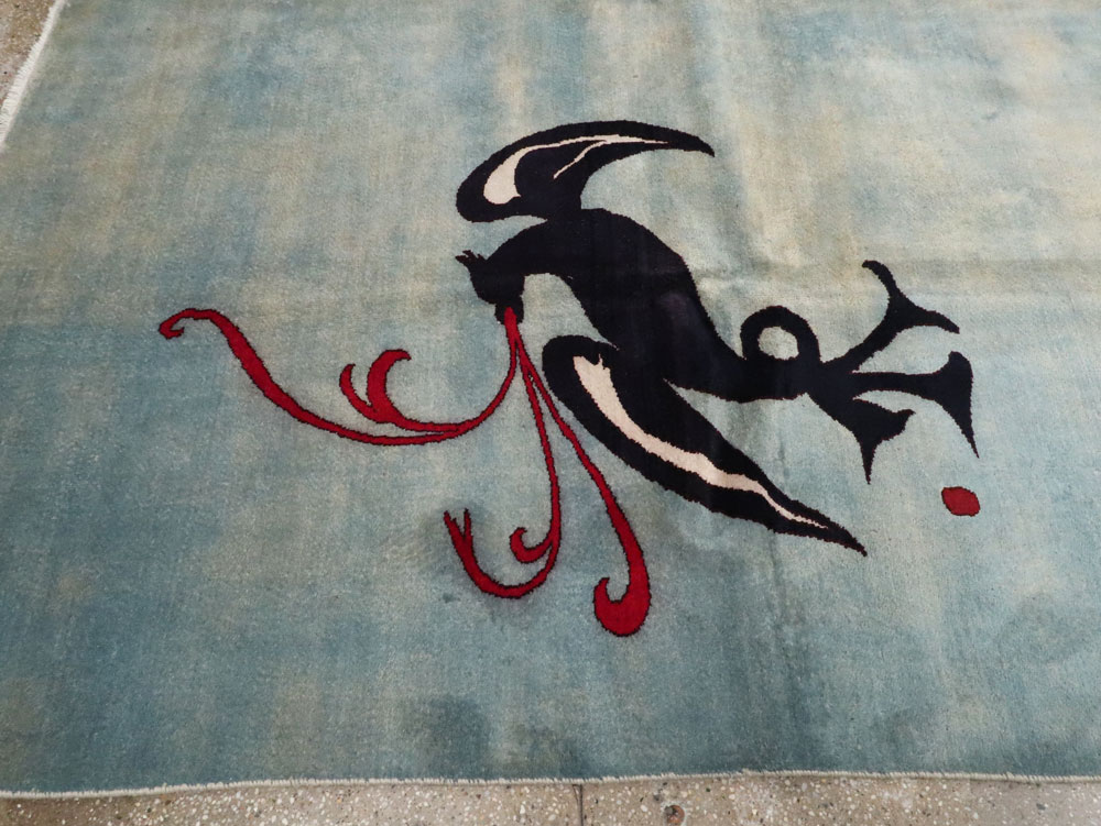 Vintage Persian Modernist Art-Deco Carpet, No.22909 - Gss