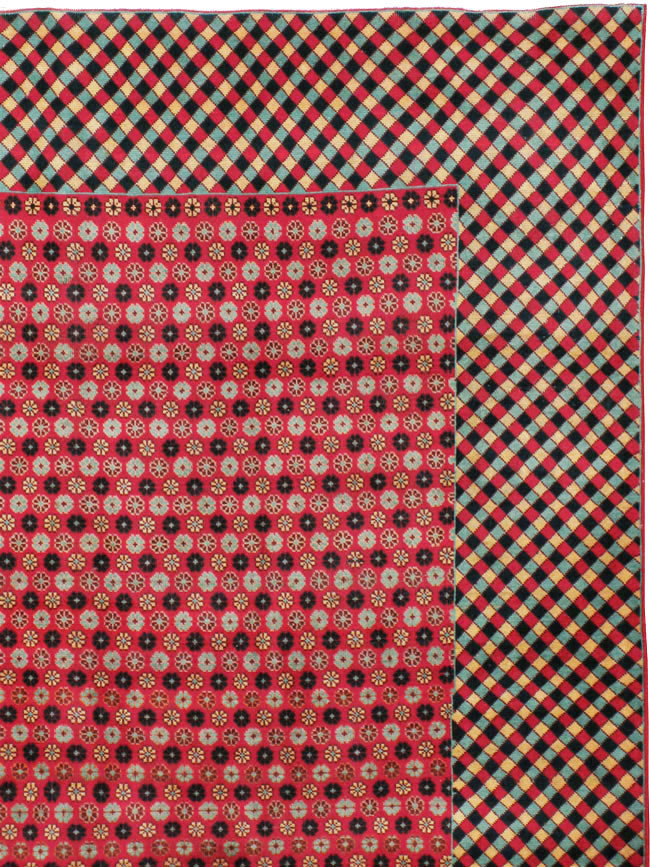 Vintage Persian Kashan Modernist Carpet, No.22916 - Gss