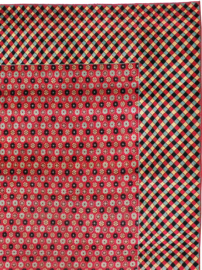 Vintage Persian Kashan Modernist Carpet, No.22916 - Gss