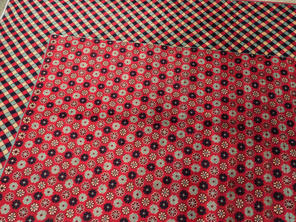 Vintage Persian Kashan Modernist Carpet, No.22916 - Gss