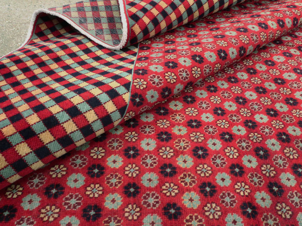 Vintage Persian Kashan Modernist Carpet, No.22916 - Gss