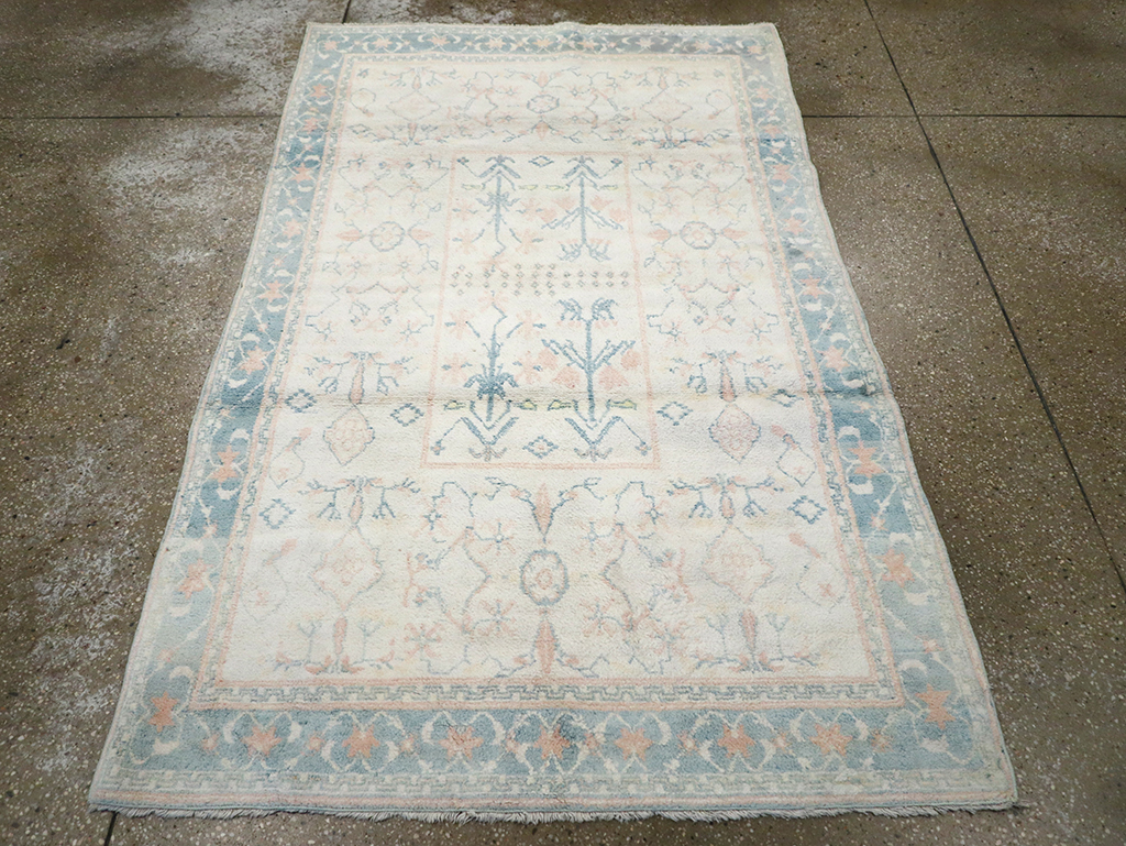 Vintage Indian Cotton Agra Rug, No.22931 - Gss