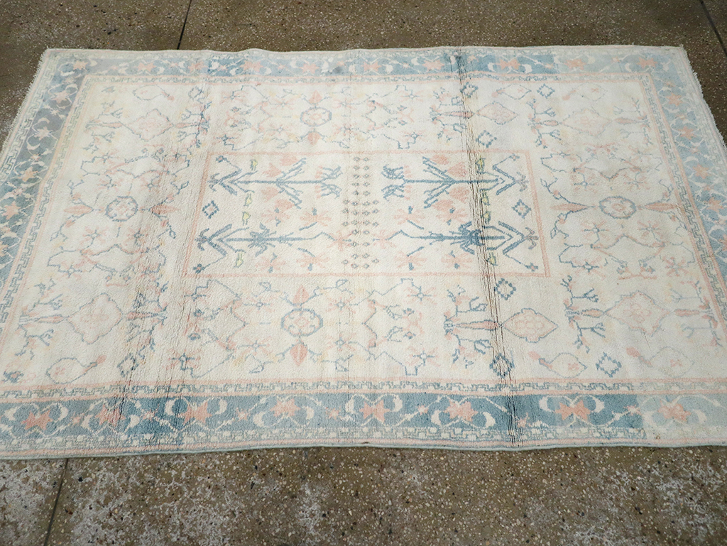 Vintage Indian Cotton Agra Rug, No.22931 - Gss