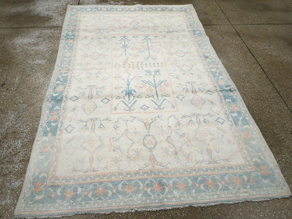 Vintage Indian Cotton Agra Rug, No.22931 - Gss