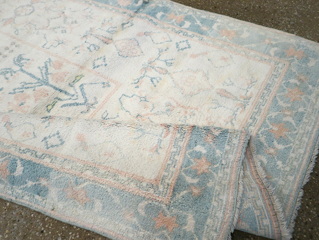 Vintage Indian Cotton Agra Rug, No.22931 - Gss