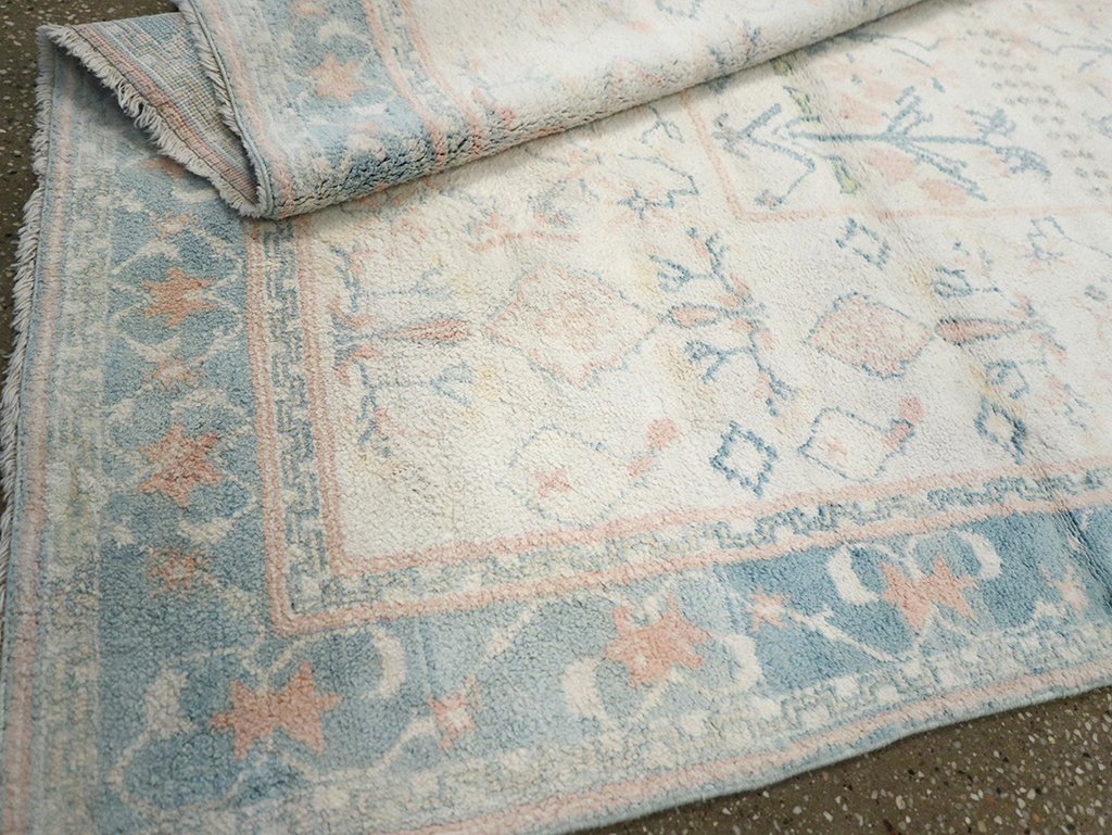 Vintage Indian Cotton Agra Rug, No.22931 - Gss