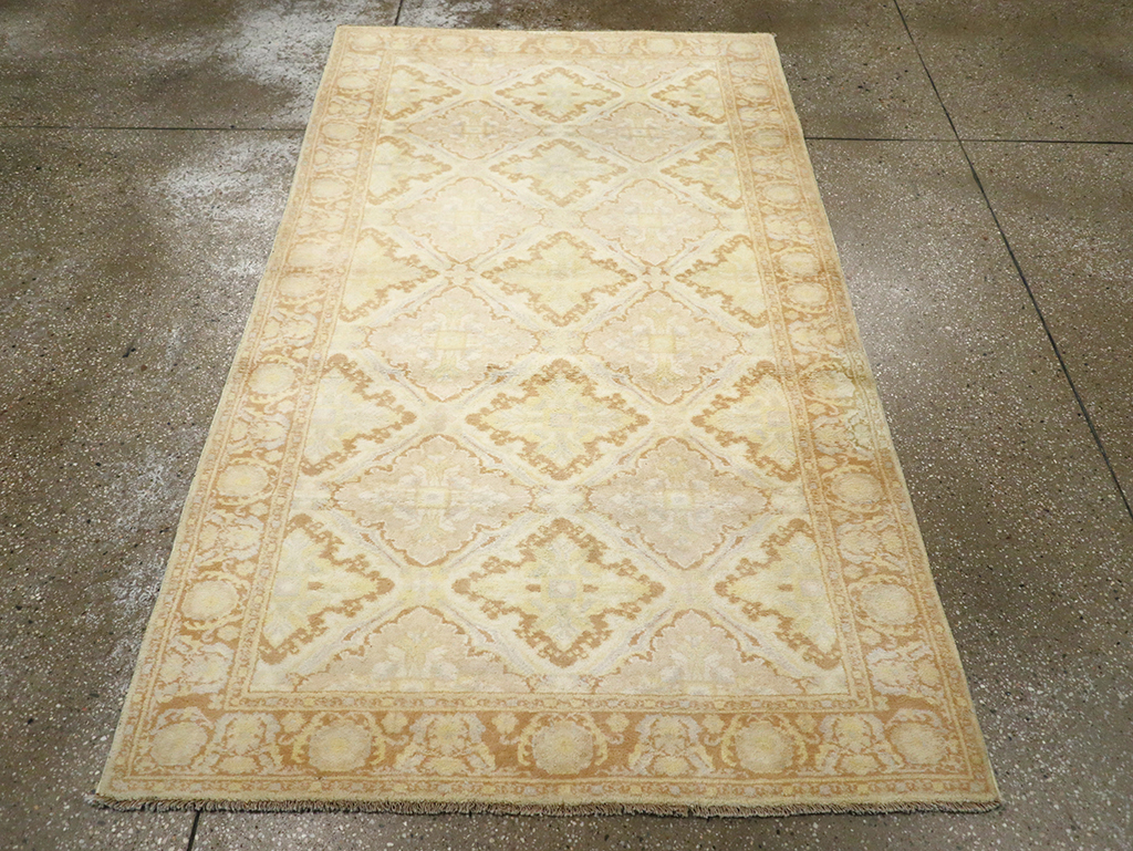 Vintage Indian Cotton Agra Rug, No.22940 - Gss