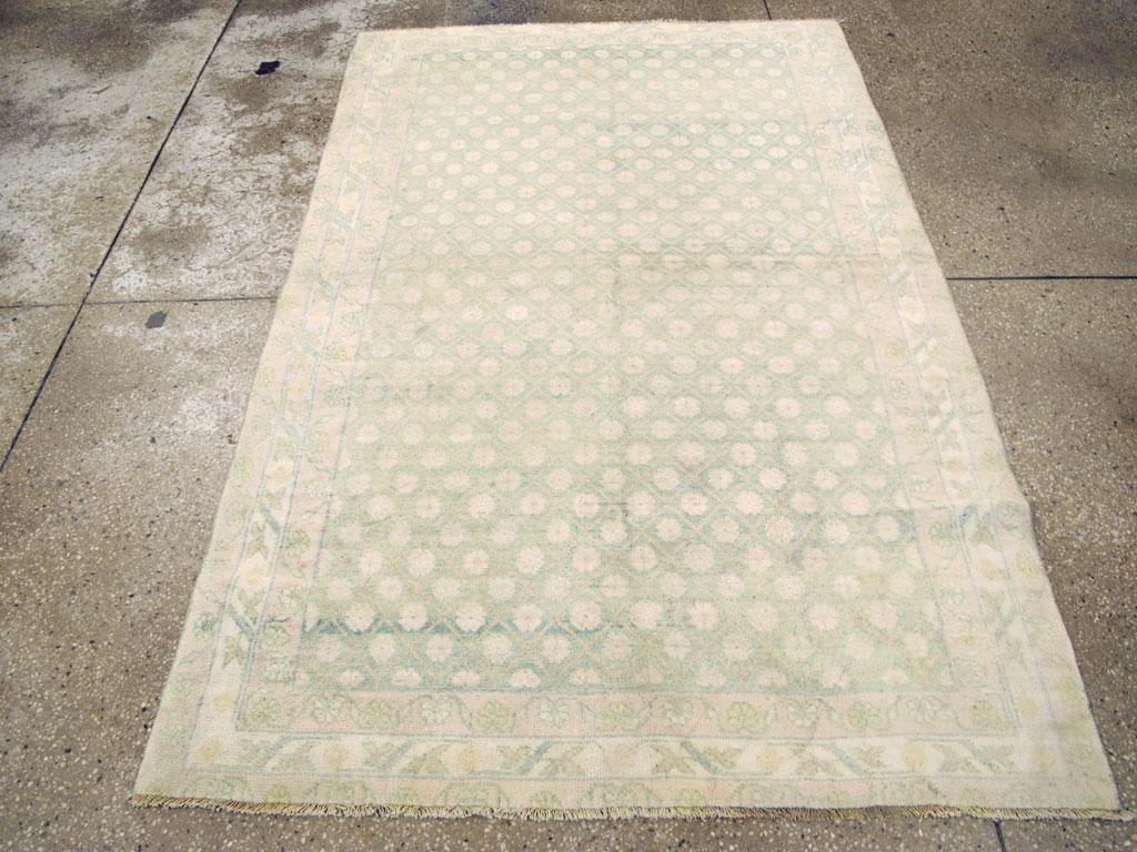 Vintage Indian Cotton Agra Rug, No.22942 - Gss