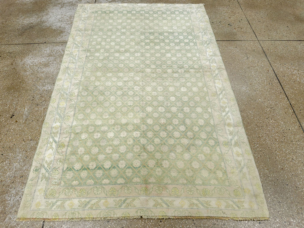 Vintage Indian Cotton Agra Rug, No.22942 - Gss