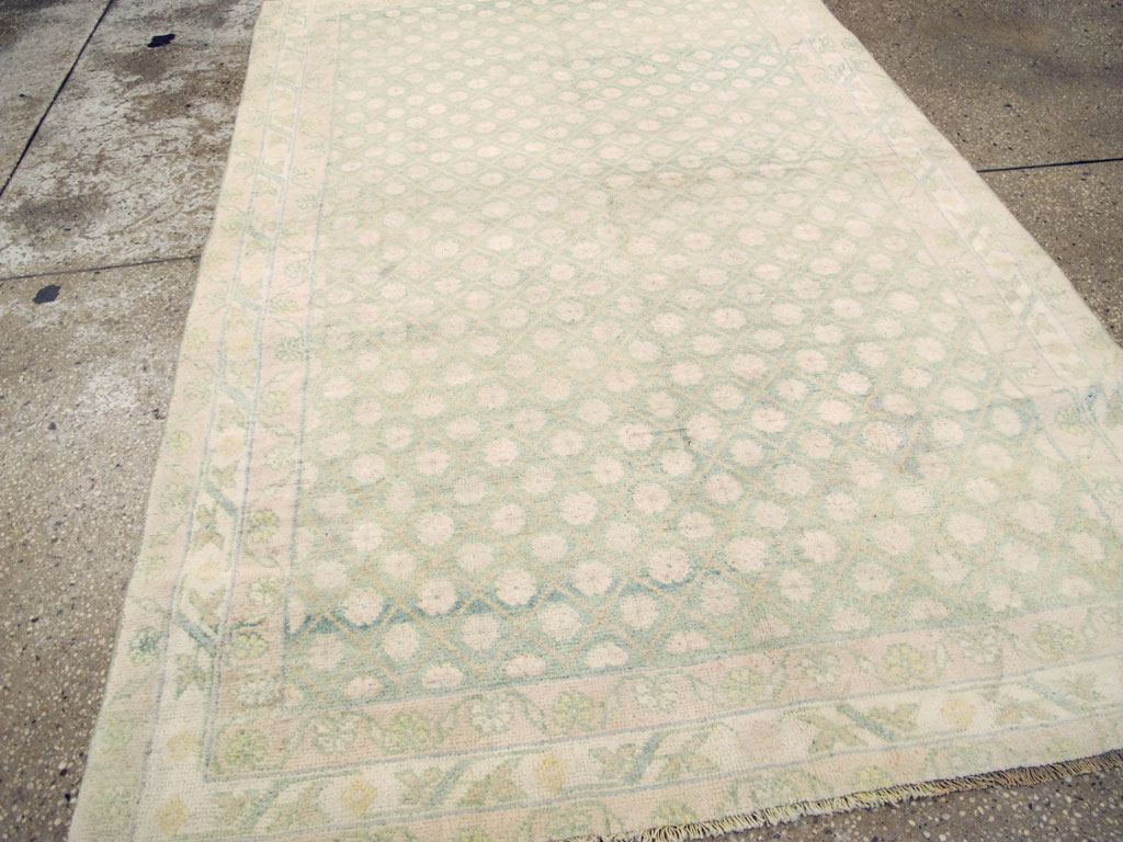 Vintage Indian Cotton Agra Rug, No.22942 - Gss