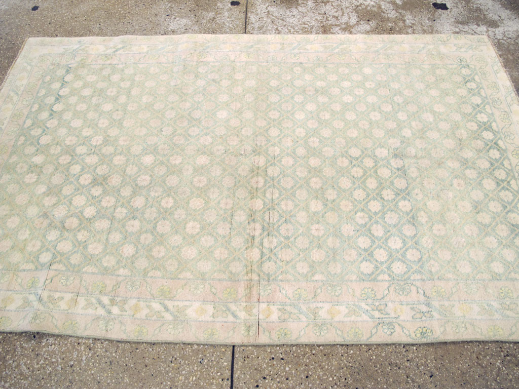 Vintage Indian Cotton Agra Rug, No.22942 - Gss