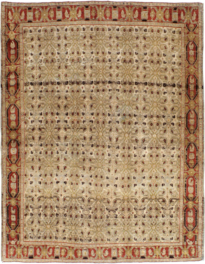 Antique Persian Senneh Malayer Rug, No.22945 - Gss