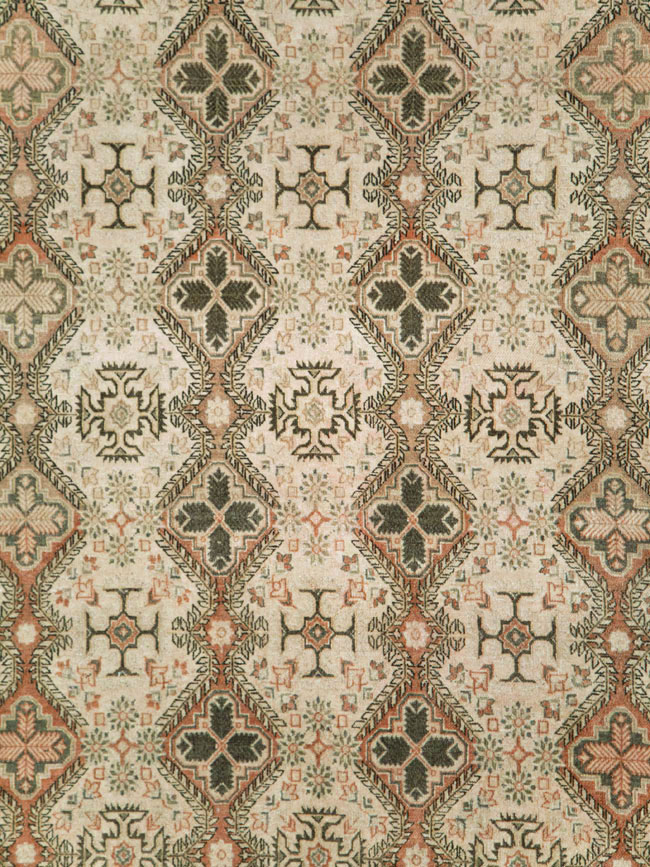 Vintage Persian Quom Room Size Carpet, No.22967 - Gss