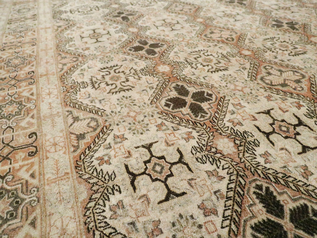 Vintage Persian Quom Room Size Carpet, No.22967 - Gss
