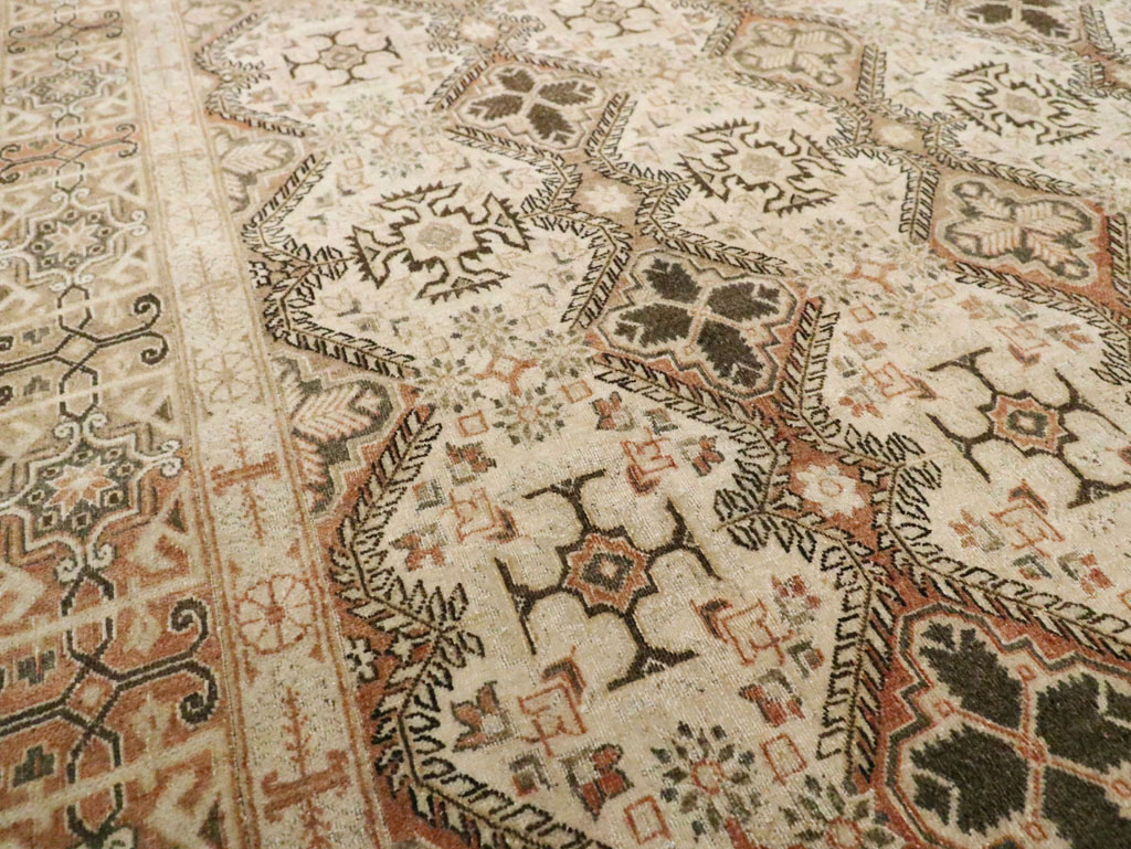 Vintage Persian Quom Room Size Carpet, No.22967 - Gss