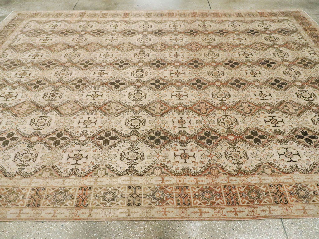 Vintage Persian Quom Room Size Carpet, No.22967 - Gss