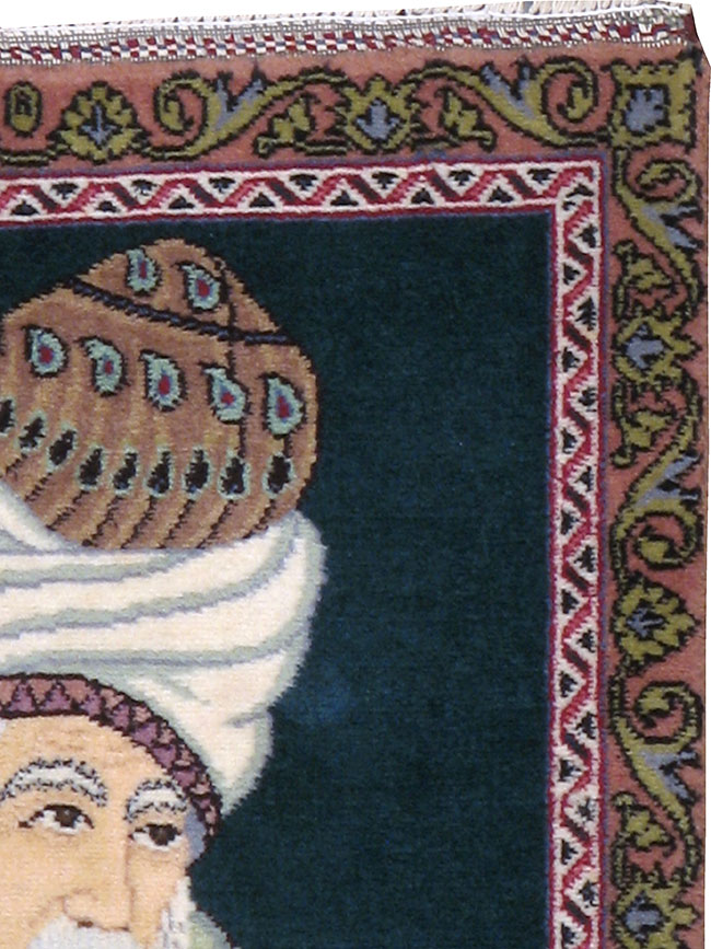 Vintage Tabriz Pictorial Rug, No.23012 - Gss