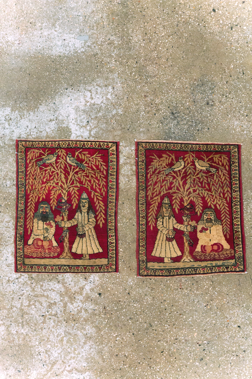 Antique Persian Lavar Kerman Pictorial Rug (Pair: 1 of 2), No.23029 - Gss