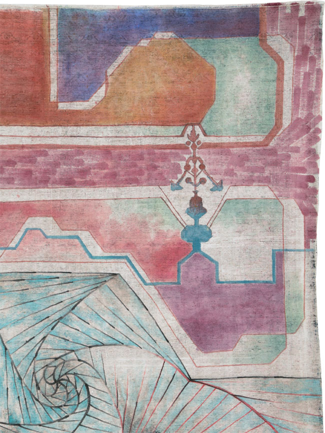 Vintage Persian Tabriz Carpet, No.23067 - Gss