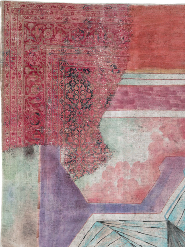 Vintage Persian Tabriz Carpet, No.23067 - Gss