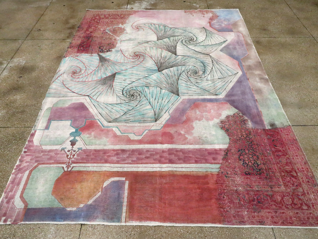 Vintage Persian Tabriz Carpet, No.23067 - Gss