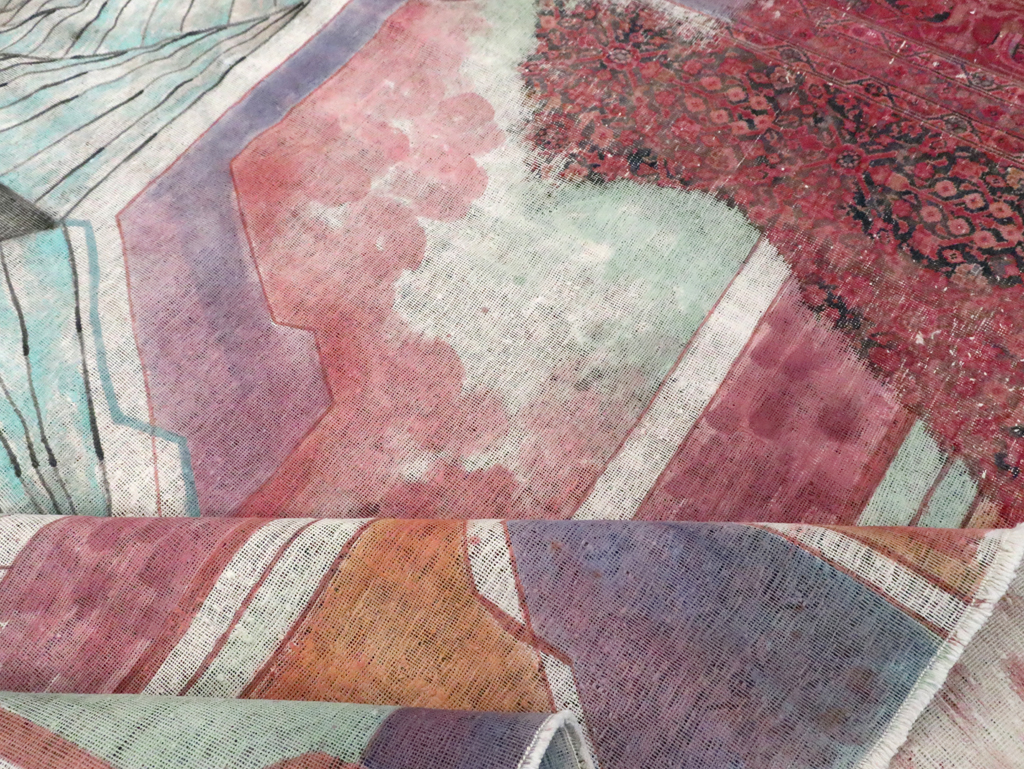 Vintage Persian Tabriz Carpet, No.23067 - Gss