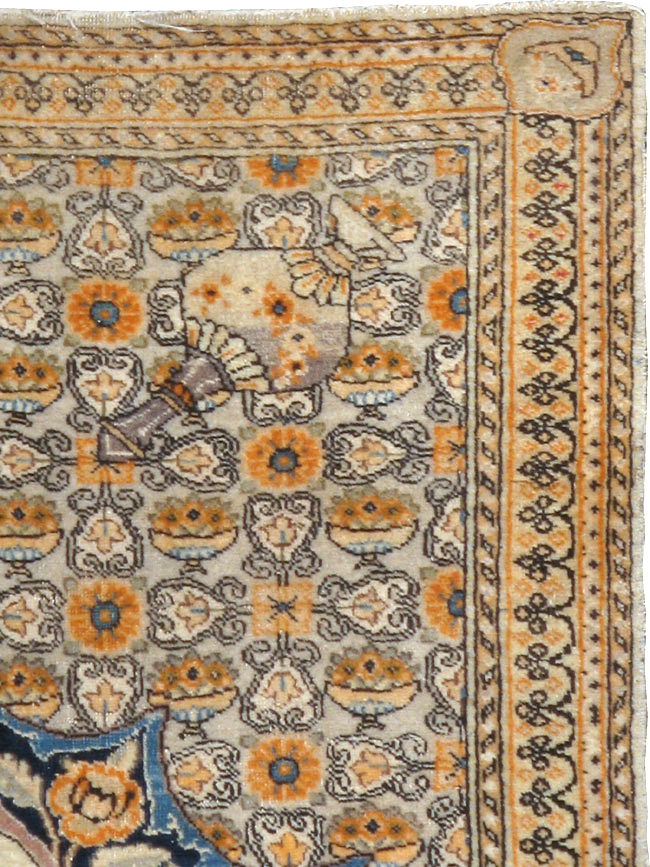 Vintage Persian Tabriz Pictorial Rug, No.23097 - Gss