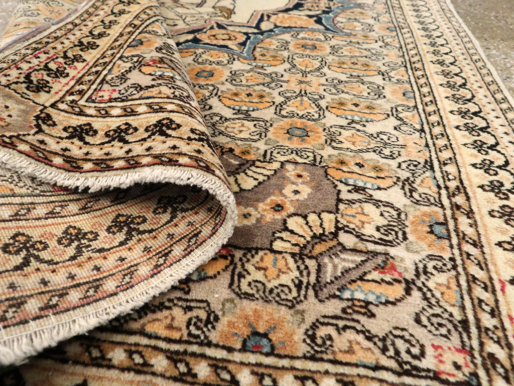 Vintage Persian Tabriz Pictorial Rug, No.23097 - Gss
