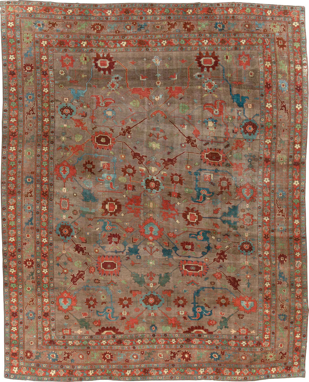 Antique Persian Kurd Bidjar Room Size Carpet, No.23100 - Gss