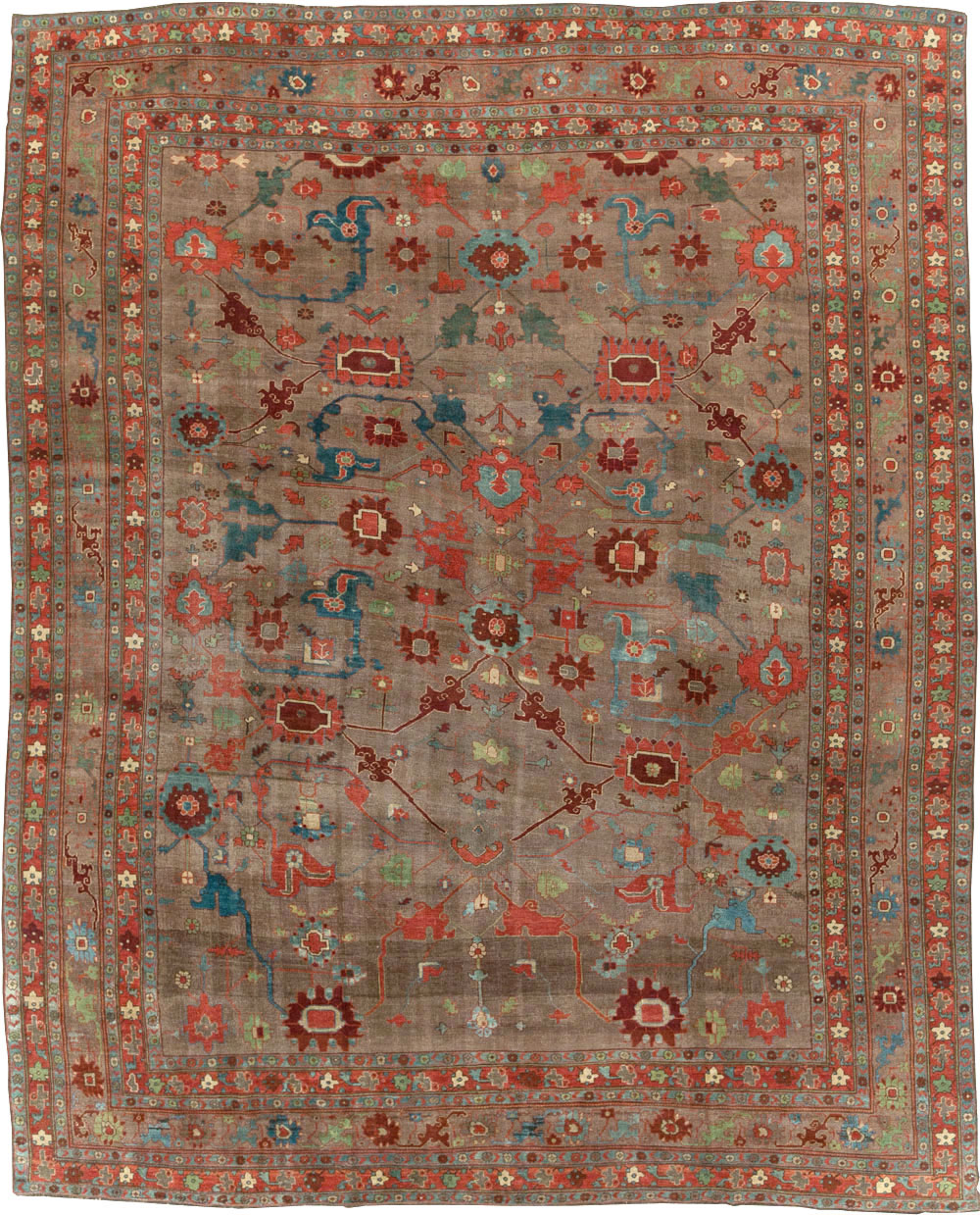 Antique Persian Kurd Bidjar Room Size Carpet, No.23100 - Gss