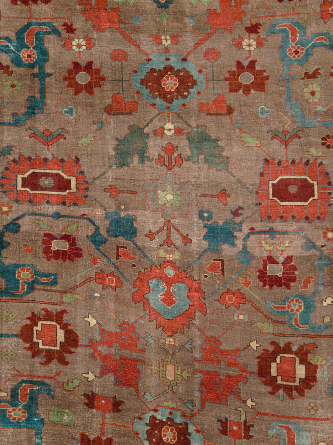 Antique Persian Kurd Bidjar Room Size Carpet, No.23100 - Gss