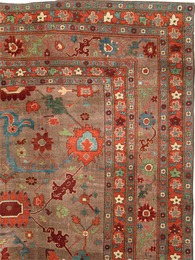 Antique Persian Kurd Bidjar Room Size Carpet, No.23100 - Gss