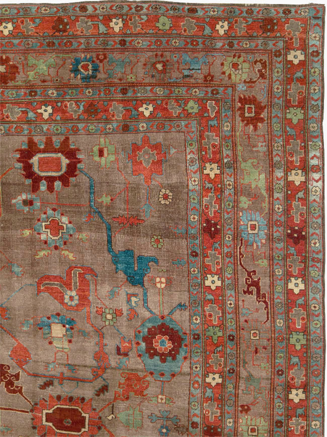 Antique Persian Kurd Bidjar Room Size Carpet, No.23100 - Gss