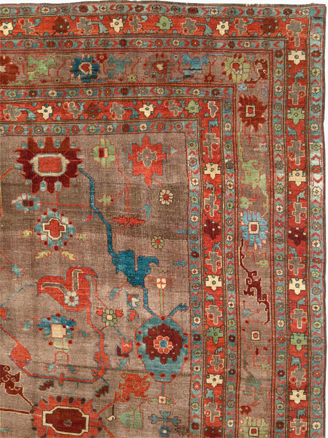 Antique Persian Kurd Bidjar Room Size Carpet, No.23100 - Gss