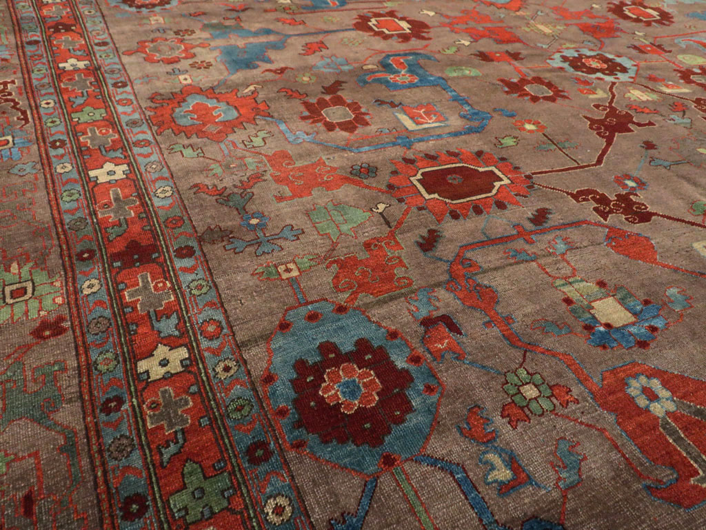 Antique Persian Kurd Bidjar Room Size Carpet, No.23100 - Gss
