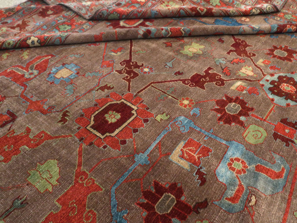 Antique Persian Kurd Bidjar Room Size Carpet, No.23100 - Gss