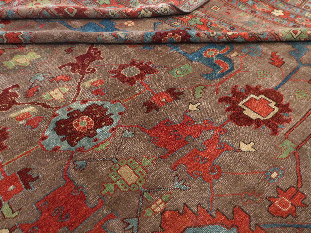 Antique Persian Kurd Bidjar Room Size Carpet, No.23100 - Gss