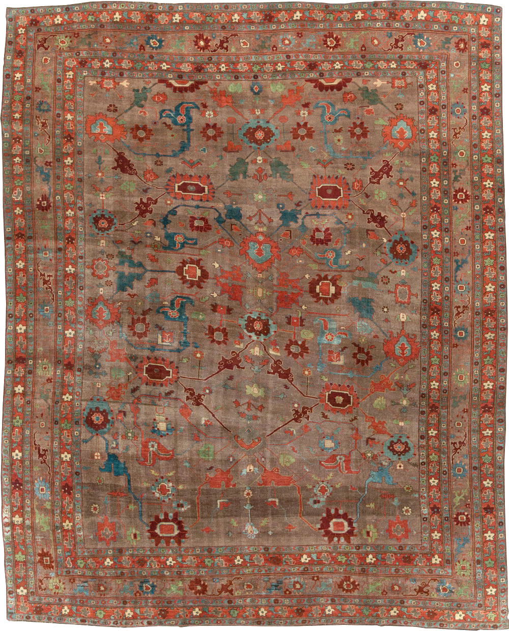 Antique Persian Kurd Bidjar Room Size Carpet, No.23100 - Gss
