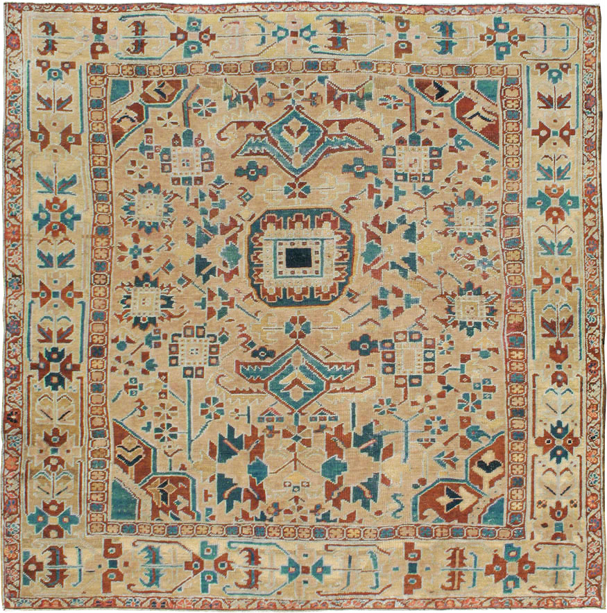 Antique Persian Heriz Square Carpet, No.23118 - Gss
