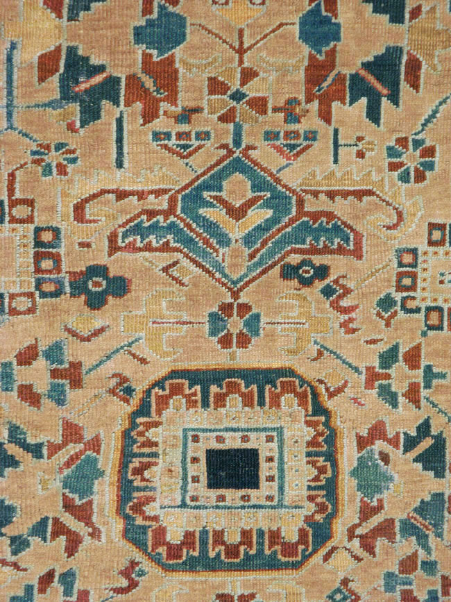 Antique Persian Heriz Square Carpet, No.23118 - Gss