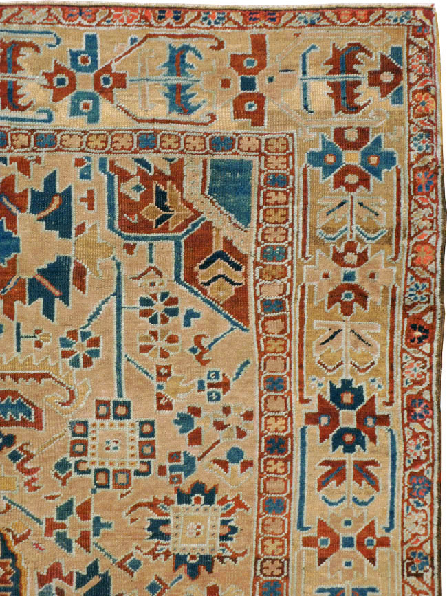 Antique Persian Heriz Square Carpet, No.23118 - Gss