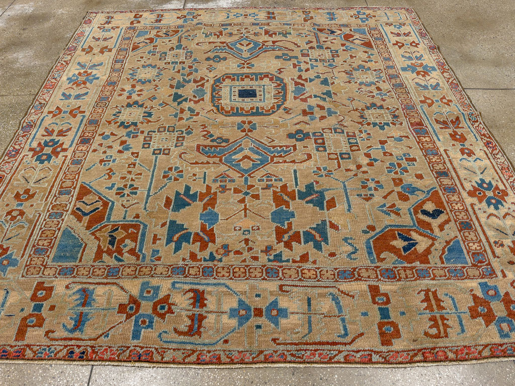 Antique Persian Heriz Square Carpet, No.23118 - Gss