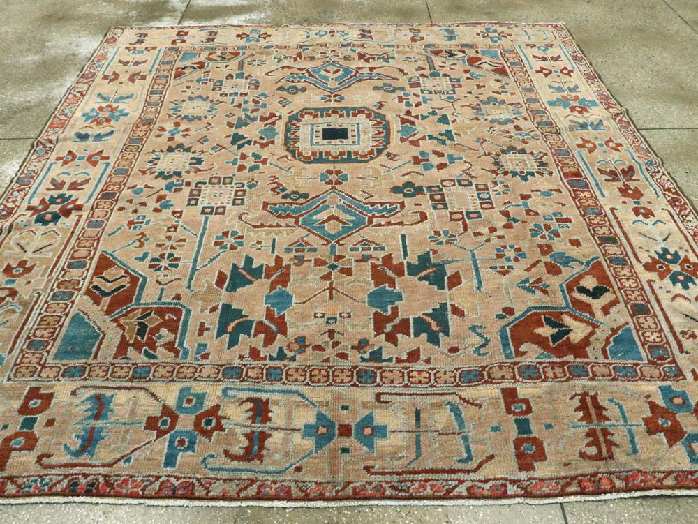 Antique Persian Heriz Square Carpet, No.23118 - Gss