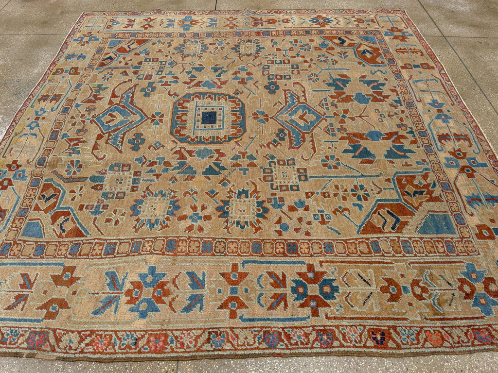 Antique Persian Heriz Square Carpet, No.23118 - Gss