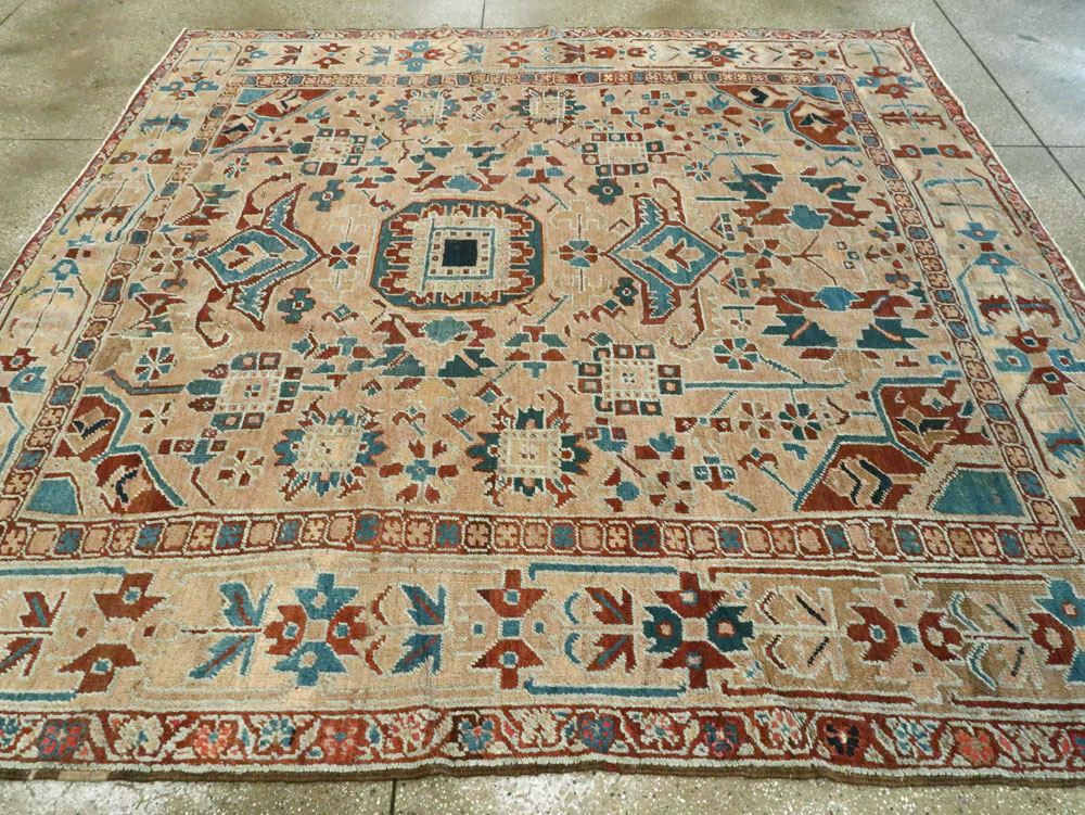 Antique Persian Heriz Square Carpet, No.23118 - Gss